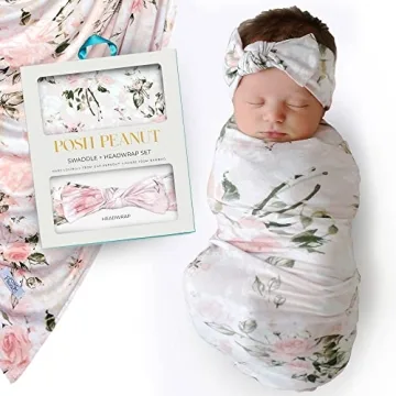 Posh Peanut Baby Swaddle Blanket - Soft and Breathable Swaddle Set