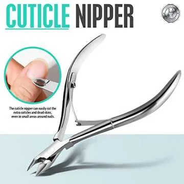 FANDAMEI 4 PCS Nail Care Kit, Cuticle Trimmer, Nail Cuticle Nippers, Ingrown Toenail Removal Kit, Cuticle Kit Stainless Steel, Cuticle Clippers, Cuticle Pushers, Manicure Kit, Pedicure Kit