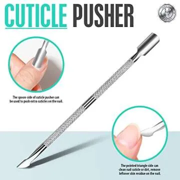 FANDAMEI 4 PCS Nail Care Kit, Cuticle Trimmer, Nail Cuticle Nippers, Ingrown Toenail Removal Kit, Cuticle Kit Stainless Steel, Cuticle Clippers, Cuticle Pushers, Manicure Kit, Pedicure Kit