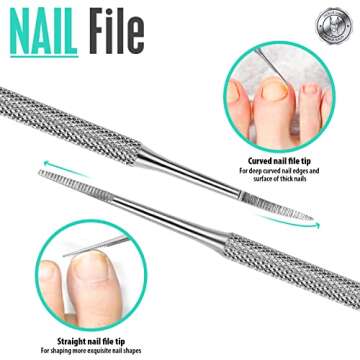FANDAMEI 4 PCS Nail Care Kit, Cuticle Trimmer, Nail Cuticle Nippers, Ingrown Toenail Removal Kit, Cuticle Kit Stainless Steel, Cuticle Clippers, Cuticle Pushers, Manicure Kit, Pedicure Kit