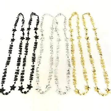 Robbstark Happy New Year Bead Necklace New Year's Eve Party Gift (12 Pcs)