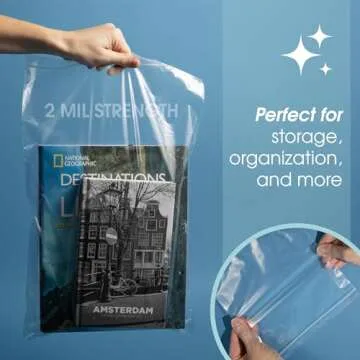 Spartan Industrial - 12" X 15" (100 Count) 2 Mil Clear Reclosable Zip Plastic Poly Bags with Resealable Lock Seal Zipper