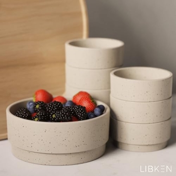 LIBKEN Dip Serving Tray - Stylish Snack Platter with Bowls