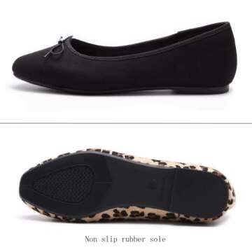AFEETSING Women's Comfortable Bow Dressy Ballet Flats Shoes