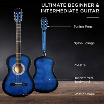 Beginner Acoustic Guitar Starter Kit - Blueburst