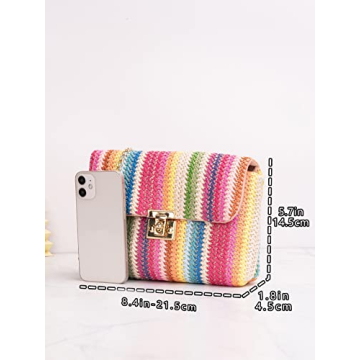 Stylish Verdusa Striped Straw Clutch Bag for Summer