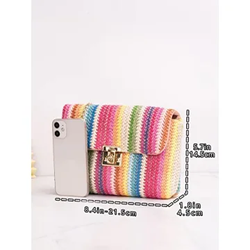 Stylish Verdusa Striped Straw Clutch Bag for Summer