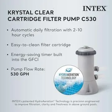 Intex 26711EH Prism Frame Premium Above Ground Swimming Pool Set: 12ft x 30in – Includes 530 GPH Cartridge Filter Pump – SuperTough Puncture Resistant – Rust Resistant – 1718 Gallon Capacity