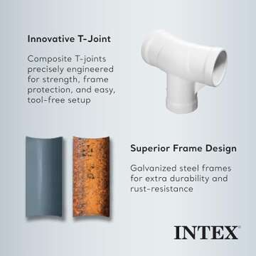 Intex 26711EH Prism Frame Premium Above Ground Swimming Pool Set: 12ft x 30in – Includes 530 GPH Cartridge Filter Pump – SuperTough Puncture Resistant – Rust Resistant – 1718 Gallon Capacity