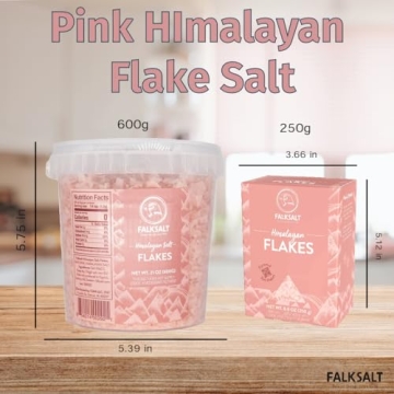 Falksalt Pink Himalayan Flake Salt for Gourmet Cooking