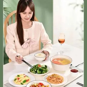 Electric Warming Tray - Full Surface Heating,Foldable & Portable,Premium Nano-Material Silicone,5 Temperature Settings,Auto Shut-Off - Food Warming Mat for Buffet,Parties,Everyday Use. (White)