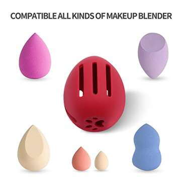 INTOLIVES Eco-Friendly Silicone Makeup Sponge Holder