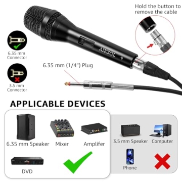Professional Handheld Wired Microphone for Karaoke