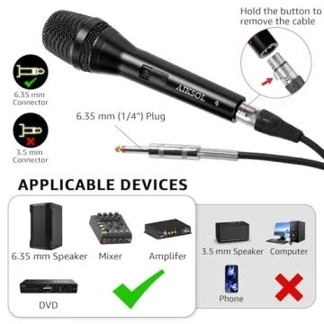 Professional Handheld Wired Microphone for Karaoke