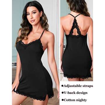 Avidlove Sexy Chemise Dress for Women - Soft Modal Nightgown