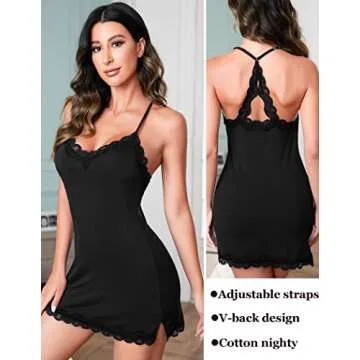 Avidlove Sexy Chemise Dress for Women - Soft Modal Nightgown