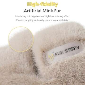 Women's House Slippers Fuzzy Platform Slides Faux Fur Fluffy Sandals Winter Memory Foam Cloud Footwear Latex Insoles