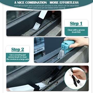 12-Piece Creative Window Groove Cleaning Brushes Set for a Spotless Home