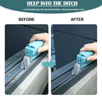 12-Piece Window Groove Cleaning Brush Set for All Homes