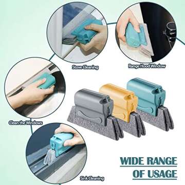 12-Piece Window Groove Cleaning Brush Set for All Homes