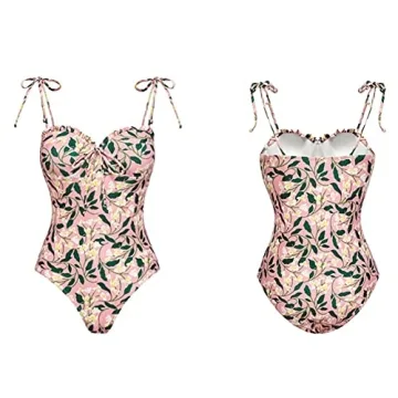Flattering Floral Bikini Set with Cover Ups for Women - 2PCS