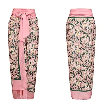 Flattering Floral Bikini Set with Cover Ups for Women - 2PCS