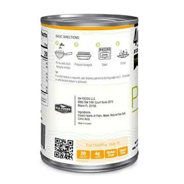 Palmini Lasagna Sheets | Low-Carb, Low-Calorie Hearts of Palm Lasagna Sheet | Keto, Gluten Free, Vegan, Non-GMO | As seen on Shark Tank | (14 Ounce - Pack of 3)