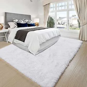 RUGTUDER 8x10 Soft Area Rug Non-Slip Shaggy Carpet