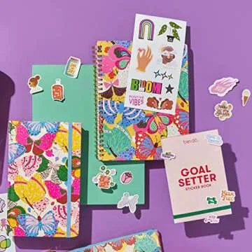ban.do Sticker Book of Goal Setting Stickers, 35 Sticker Sheets with Colorful Fun Stickers, Positive Stickers for Journals and Planners, Issue 1