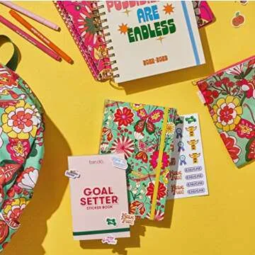 ban.do Sticker Book of Goal Setting Stickers, 35 Sticker Sheets with Colorful Fun Stickers, Positive Stickers for Journals and Planners, Issue 1