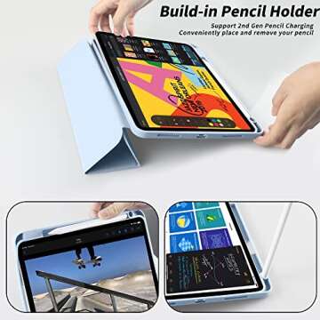 Aoub iPad Air Case with Pencil Holder and Stand
