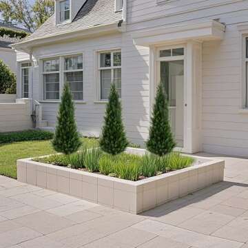 Artificial Topiary Cedar Trees Faux Pine Shrubs UV Resistant Artificial Bushes Artificial Plants for Indoor Outdoor Garden,3 Feet-2 Pack