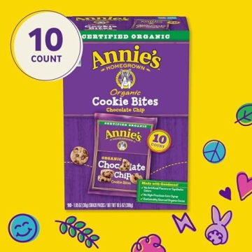 Annie's Organic Chocolate Chip Cookie Bites, Perfect for Snacking
