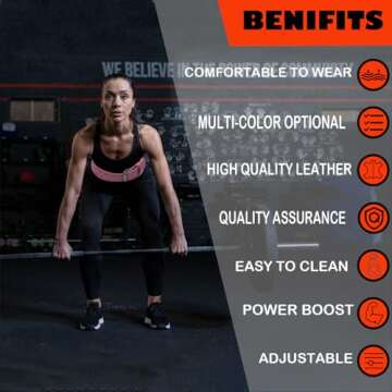 9 mm Leather Weight Lifting Belt for Women 4 inch Padded Gym Lumbar Back Support for Workout Squat Deadlift Training Weight Training Belt(A-Pink/XS)