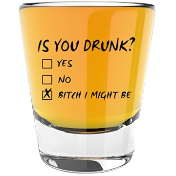 LitGifts Is You Drunk Shot Glass - Cute & Fun Shot Glasses for All