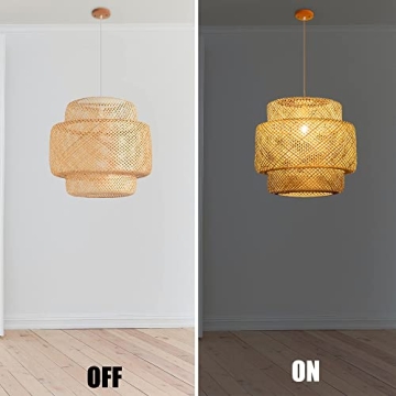 DANGGEOI Bamboo Pendant Light Fixture Stylish and Eco-Friendly