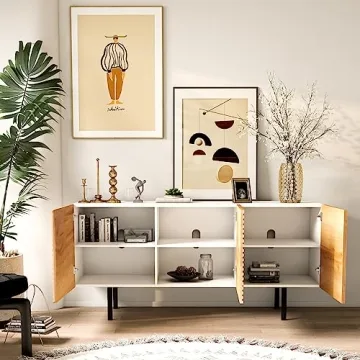 Roomfitters Mid Century Modern TV Stand for 65" TVs