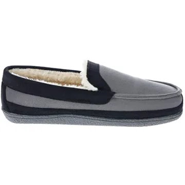 Stylish IZOD Men's Two-Tone Moccasin Slip-On Slippers