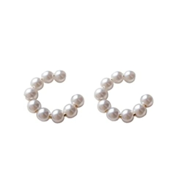 Stylish LOFRIENY Stud Earrings - Floral Pearl Design