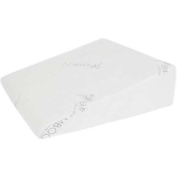 7.5 Inch Bed Wedge Pillow for Acid Reflux or Sleeping | 1.5 Inch Memory Foam Top with Stay Cool Cover | Incline Leg Elevation Pillows | Ideal for Gerd, Heartburn, and Snoring (25" Wx26 Lx7.5 H)