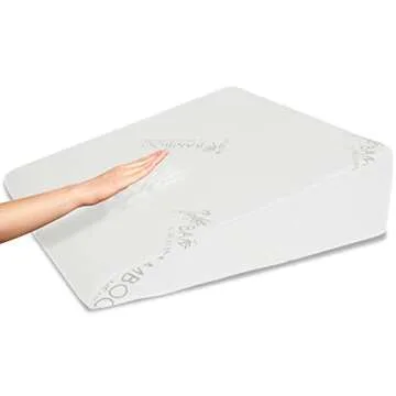 7.5 Inch Bed Wedge Pillow for Acid Reflux or Sleeping | 1.5 Inch Memory Foam Top with Stay Cool Cover | Incline Leg Elevation Pillows | Ideal for Gerd, Heartburn, and Snoring (25" Wx26 Lx7.5 H)