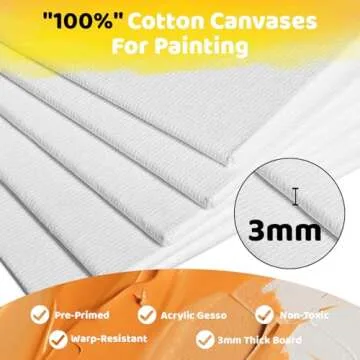 EIRUOKIGA Mini Acrylic Paint Kit - 48 Piece Set