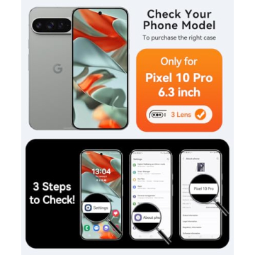 CANSHN Magnetic for Google Pixel 10 Pro Case(6.3 Inch), Upgraded [Full Camera Protection] [Compatibl...