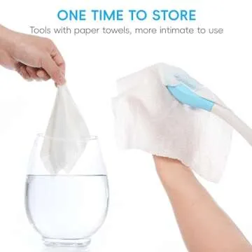 Wefaner Folding Toilet Aid & Compressed Washcloths Set