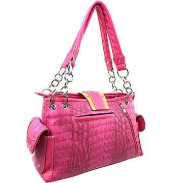 Justin West Concealed Carry Handbag - Western Style Pink Purse