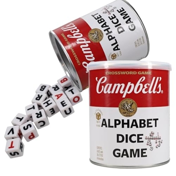 TDC Games Campbell's Alphabet Dice Game - Fun for Family Nights, Travel & Learning
