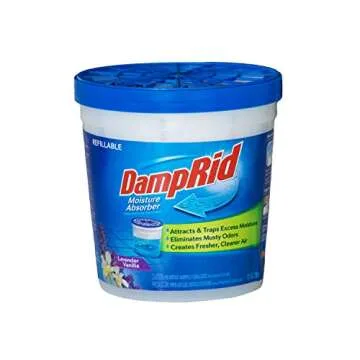 DampRid Lavender Vanilla Refillable Absorber Traps Moisture for Fresher, Cleaner Air, 4 Pack, Blue, ...