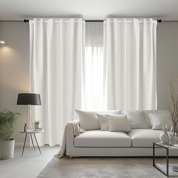 Elegant COTTON CRAFT White Curtain Panels for All Rooms