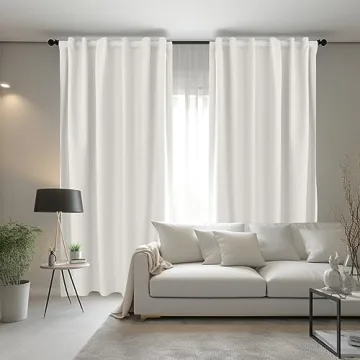 Elegant COTTON CRAFT White Curtain Panels for All Rooms