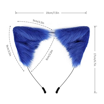 Handmade Fox Wolf Cat Ears Headband for Cosplay